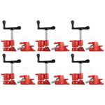 Acymner Wood Gluing Pipe Clamp Set | 3/4" Heavy Duty Woodworking Cast Iron Pipe Clamps Quick Release Pipe Wood Clamps (6 Pack, 3/4")