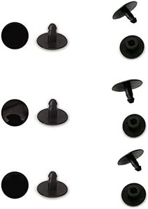 6 Sets Replacement Rivets Button Strap Compatible for Clog Shoe Strap 16mm Size Rivets Repair (Black)