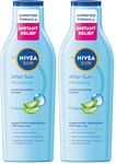 NIVEA SUN After Sun Moisturising Soothing Lotion (200ml), Cooling NIVEA After Sun, Naturally Soothing After Sun Cream with 24 Hour Effectiveness, Aftersun Aloe Vera (Pack of 2)