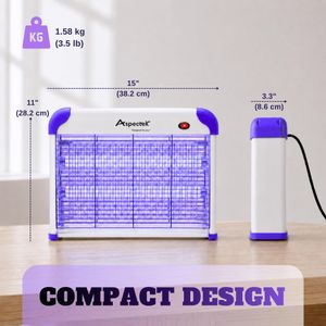 ASPECTEK 20W Electric Bug Zapper – Indoor Insect Killer