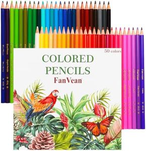 FanVean Colored Pencils Set 50 count Color Pencil for adult Coloring School Supplies Gifts for kids & Adults