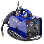 130A 230V Welder MIG 40amp - 130amp Wolf MIG 135-2 Smooth DC No Gas Welding Machine with Clamp, Torch, Tips, Wire Roller, Brush & Face Shield - 2 Years Warranty