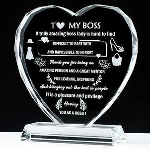 YWHL Boss Lady Gifts for Women Crystal Boss Gifts for Women on Boss Day Christmas Birthday Crystal Boss Lady Appreciation Retirment Gifts Going Away Thank You Gifts for Leaders Supervisor