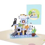 Central 23 Cat Pop Up Birthday Cards For Him Her - Cat Themed Gifts For Women Men - Unique Greeting Cards For Cat Mum Dad Pet Owners - Crazy Cat Lady Pop Up Cards 3D - Comes With Stickers