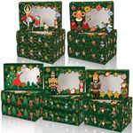 Fulmoon 50 Pcs Nutcracker Party Cookie Boxes with Window Christmas Cookie Container for Packaging Holiday Treat Candy Boxes for Gift Giving Pastries Christmas Baking Boxes