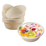 16oz Compostable Paper Bowls,100% Biodegradable Disposable Bowls， Heavy-Duty Soup Bowls，50 Pack Eco-Friendly Salad Bowl for Hot and Cold Food Eco-Friendly Sugarcane Bowls (16oz)