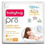 babyhug Pro Bubble Care Premium Tape Style Diaper Unisex For New Born(Nb) Size-22 Pieces