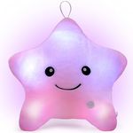 NYOBABE Sensory Toys for Autism,Light Up Star Teddy Sensory Lights,Kids Sleep Aid Adhd Autism Toys,Special Needs Developmental Toys,Birthday Xmas Gifts for Toddler Boys Girls Age 3 4 5 6 7 8 9 Pink