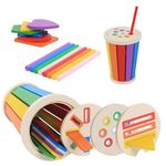 Baeroly Children's Montessori Toys Wood Color Shape Sorting Toys, Suitable for Children 12 to 36 Months Old Educational Learning Sensory Play, Gifts for Children