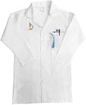 YELLOW SCOPE Scientist Unisex White Lab Coat For Kids, Small