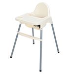 Mutiwill Adjustable 3-in-1 Baby Highchair - White Infant High Feeding Seat Converts to Toddler Table Chair