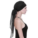 FocusCare Cancer Caps for Chemo Women Hair Loss Sleeping Turbans Chemotherapy Headwear Green Black