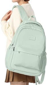 WEPLAN Zaino Scuola Superiore Ragazza Zaino da Scuola Media Zaino Casual Donna Zaino Università Zainetto Cartella Scuola Backpack School Casual Daypacks Zaino Porta PC 14 Pollici,Verde Chiaro