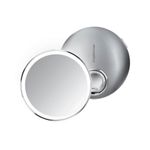 simplehuman Sensor Mirror Compact, 10X Magnification, Brushed Stainless Steel