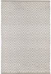 Dash and Albert Diamond Indoor/Outdoor Area Rug - 2' x 3' Platinum/White - Geometric Pattern Handwoven Washable Accent Rug - Durable, Lightweight, High Traffic Areas Sunroom, Deck, Hallway, Kitchen