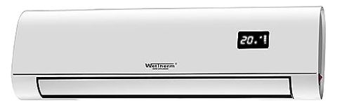 WelTherm Wall Mounted Fan And Heater Wm-Aquecedor Room Heater And Fan 2 In 1 With Glim Led Display, 1.5Ton, White