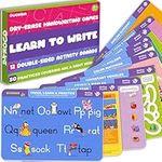 Handwriting Practice Books for Kids - Educational Toys for 3 4 5 Year Olds - Learn to Write for Toddler Age 3 4 | 12 Tasks | Dry Erase Markers | ABC Letter Tracing | - Preschool Learning Activities