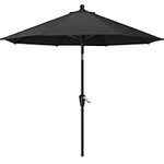 MasterCanopy Patio Umbrella for Outdoor Market Table -8 Ribs(2.7M,Dark Grey)