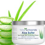 Hawaiian Aloe Vera Butter for Skin Rejuvenation, Hydrating & Healing Face & Body Moisturizer Skin Cream, Organic & Natural Ingredients, Replace Organic Aloe Gels, Juices & Lotions, No Additives, 8 oz