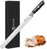 PAUDIN 12 Inch Carving Knife, Premium Slicing Knife with Granton Blade Meat Carving Knife for Smoked Brisket, BBQ Meat, Turkey Bread Knife Ergonomic G10 Handle