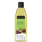 Soulflower Organic Castor Oil For Hair Growth, Hair Fall Control, Stronger Hair, Skin Care, Nails | 100% Pure, Natural, Coldpressed, Organic Certified with No Mineral Oil & Preservatives| 120ml