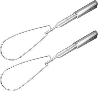 (2 Pack) AP-10943 Aluminum Wedge Clamp, ACSR Range 2/0-4/0, Stainless Steel Ball Handle, Service Drop Cable Clamp, Tighten Cables, Aluminum Wedge and Shell, Reduce Strain on Conductors