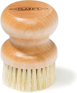 CLARK'S Cutting Board Oil Scrub Brush - Round Wood Applicator for Food Grade Mineral Oil and Wax on Wooden Bamboo, Cast Iron, and Utensils – USA Maple Construction – Kitchen Countertops Food Safe
