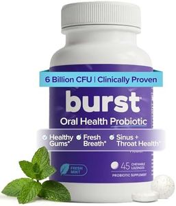 Burst Dental Probiotics for Healthy Oral Cavity, Bad Breath, Immune System & Sinus Support, Promotes Upper Respiratory Health & Beneficial Bacteria, Blis K12 & M18-45 Count [Packaging May Vary]
