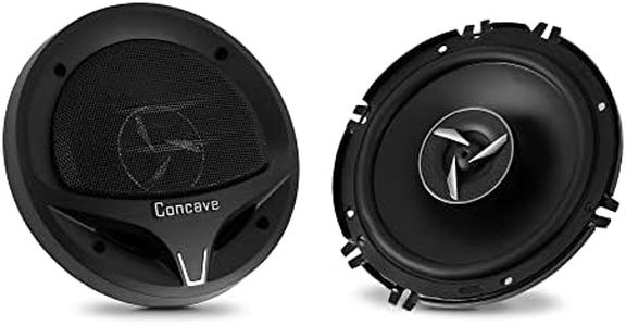 Concave CV-600 High Performance 3 Way 6 Inch Coaxial Car Speaker with Inbuilt PEI Car Tweeter and HOP Woofer 600W MAX Pair (Black)
