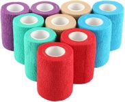 10PCS Self Adhesive Bandage Wrap, Assorted Colors Bandage Tape, Elastic Bandage, Self Stick Bandage Wrap, Stretch Bandage Wrap for Pets, Athletic, Sports, Wrist (7.5cm)