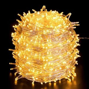 Quntis 1000 LED Guirlande Lumineuse 100M Blanc Chaud, 8 Mode d’Éclairage Lampe, Guirlande Lumière pour Anniversaire Mariage, Décoration d'ambiance Extérieur Intérieur de Noël Pergola Terrasse Maison
