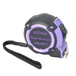 ACOSEA Tape Measures Retractable,16FT Purple Tape Measure SAE and Metric Easy to Read,Measuring Tape with Retractable Blade and Lock Button