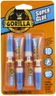 Gorilla Super Glue, Clear Glue, Four 3 Gram Tubes (Pack of 1) - All Purpose and Fast Setting for Projects and Repairs
