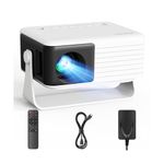 Yoton Y3 Mini Projector 2026 Upgraded Auto Keystone Portable Projector for bedroom, 360° Rotating, 50% Zoom, 1080P Supported, Compatible with iOS/Android/TV Stick/HDMI/USB/TF Card（Black）