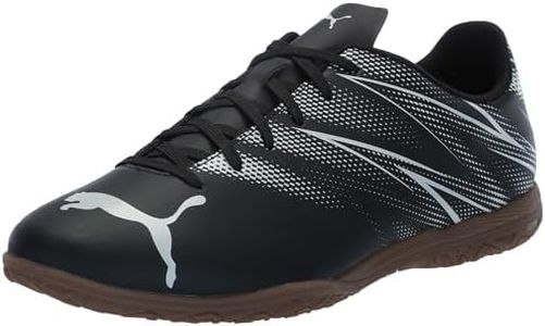 PUMA Men's Attacanto Indoor Trainer Sneaker, Puma Black-Silver Mist, 9.5 US