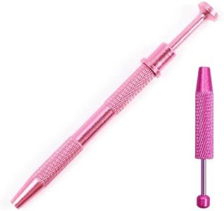 LUKLUKTAISUN Piercing Taper Ball Grabber Tool for Changing Jewelry -Tool for picking up chips, jewelry, diamonds, and coins（2PCS，Pink）
