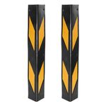 Housoutil Garage Wall Protector - 2 Pack Car Parking Protector Black and Yellow Stripes Warning Corner Protectors - Rubber Wall Edge Protector Protect Your Car