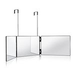 JML Back View 3 Way Mirror - Hanging Vanity Mirror with Telescopic Rods Hangs from any Door, Adjusts to Preferred Height, Portable - Mirrors Great for Makeup, Self Hair Styling and Cutting