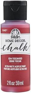 FolkArt Home Décor Chalk Furniture & Craft Paint in Assorted Colors, 2 oz, Tuscan Red