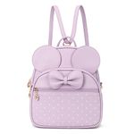 KL928 Girls Mini Backpack Bowknot Polka Dot Cute Daypacks Convertible Shoulder Bag Purse for Women (L.Purple)