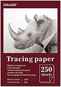 Vellum Paper,IMAGE A4 Size 9”x12” 250 Sheets Artist’s Translucent Vellum Paper Translucent Tracing Paper for Pencil, Marker and Ink - Trace Images, Sketch, Preliminary Drawing, Overlays 32 LB / 50 GSM
