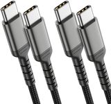 6FT USB-C to USB-C Cable for iPhone 15, 2-Pack USB 2.0 Type C to Type C Cable Fast Charging C to C Charger Cord Compatible with Samsung Galaxy S22 Google Pixel iPad Pro, USBC to USBC Cable 2m