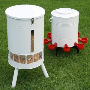 KOL 50LB Chicken Feeder & 3 Gallon Chicken Waterer Set