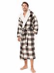 DAVID ARCHY Men's Robe Super Soft Warm Full Length Long Bathrobe (Coffee,M)