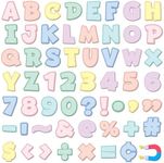 Engrowtic 152 Pcs Magnetic Letters Numbers Set 2'' Magnetic Letters Numbers for Whiteboard Classroom Fridge Magnetic Alphabet Letters Kit for Educational Tool Home Learning(Pastel)