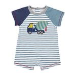 Mud Pie Baby Boys Cement Truck Shortall, Cement Truck, 6-9 Months