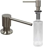 Strictly Sinks Contemporary Liquid Soap Dispenser - Stainless Steel Dish Soap Dispenser, Refillable Kitchen Soap Dispenser for Kitchen Sink, Soap Dispenser Bottle with Stainless Steel Pump