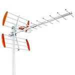 Outdoor Aerial - Outdoor TV Aerial with Strong Signal UK, 4K/1080P Clear Channel Reception for Digital HDTV, UHF/VHF Digital Signal, Attic/Roof Mount (32.8 FT Coax Cable)