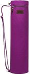 FREMOUS Yoga Mat Bag,Full-zip Exercise Yoga Mat Carrier Bag - Double Storage Pocket,Easy Access Zipper, Adjustable Shoulder Strap and Handle,Fits Most Mats(Dark purple)