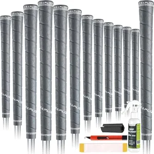 SAPLIZE Midsize Golf Grips 13 Pack – Wrap-Style Tacky Rubber Grips for Enhanced Control, Anti-Slip & Vibration Reduction – All-Weather Durable – Includes Full Regripping Tool Kit